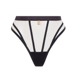 Bluebella Karina High-Waist Thong - See-Through Nude Mesh | Avec Amour Sexy Lingerie
