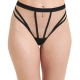 Bluebella Karina High-Waist Thong - See-Through Nude Mesh | Avec Amour Sexy Lingerie
