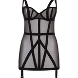 Bluebella Karolina Basque - Underwire Mesh - Luxury Lingerie