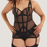 Bluebella Karolina Basque - Underwire Mesh - Luxury Lingerie