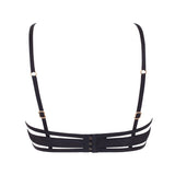 Bluebella Mandra Bra (Black) - Bondage Cupless Underwired Bra | Avec Amour Sexy Lingerie