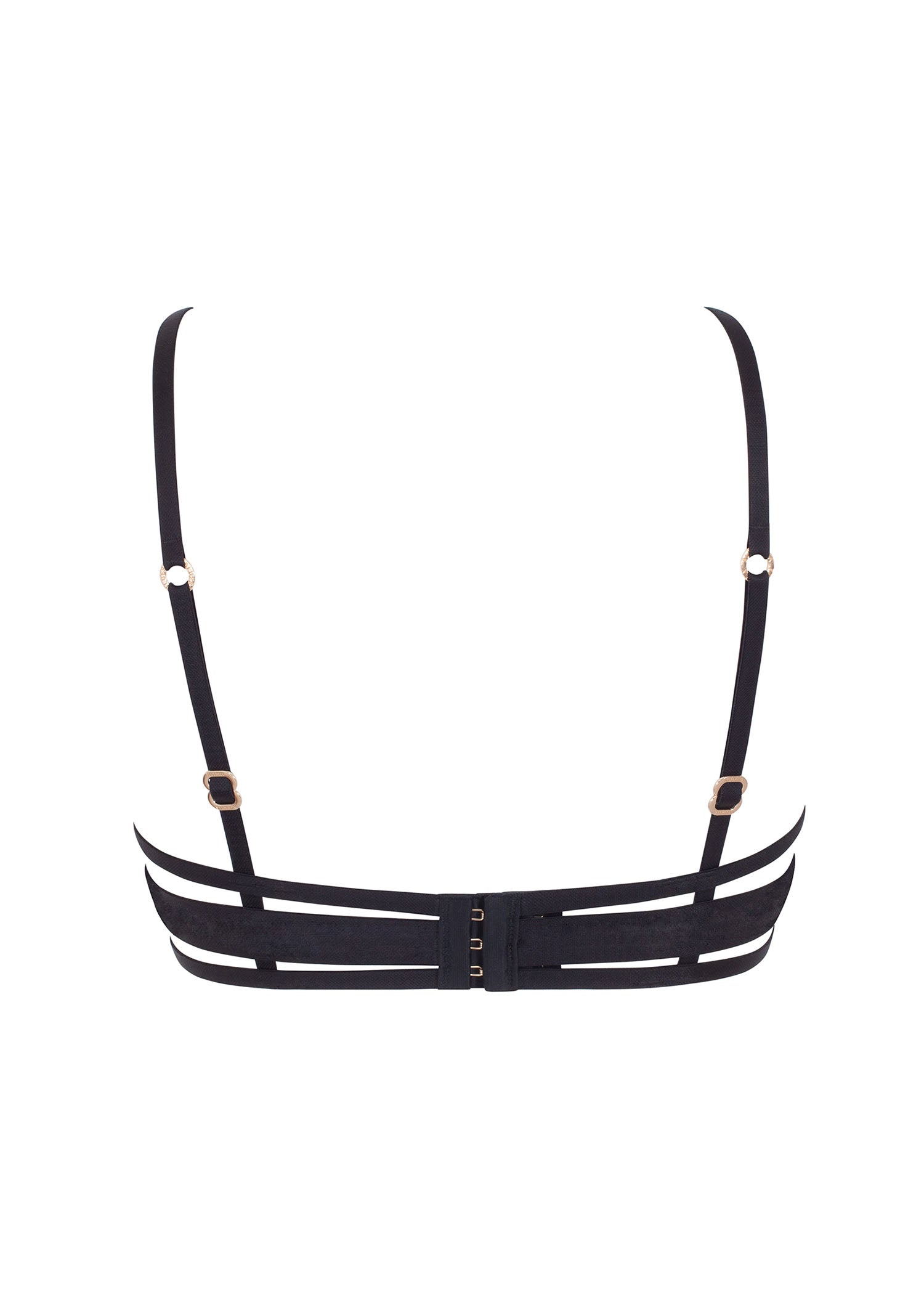 Bluebella Mandra Bra (Black) - Bondage Cupless Underwired Bra | Avec Amour Sexy Lingerie