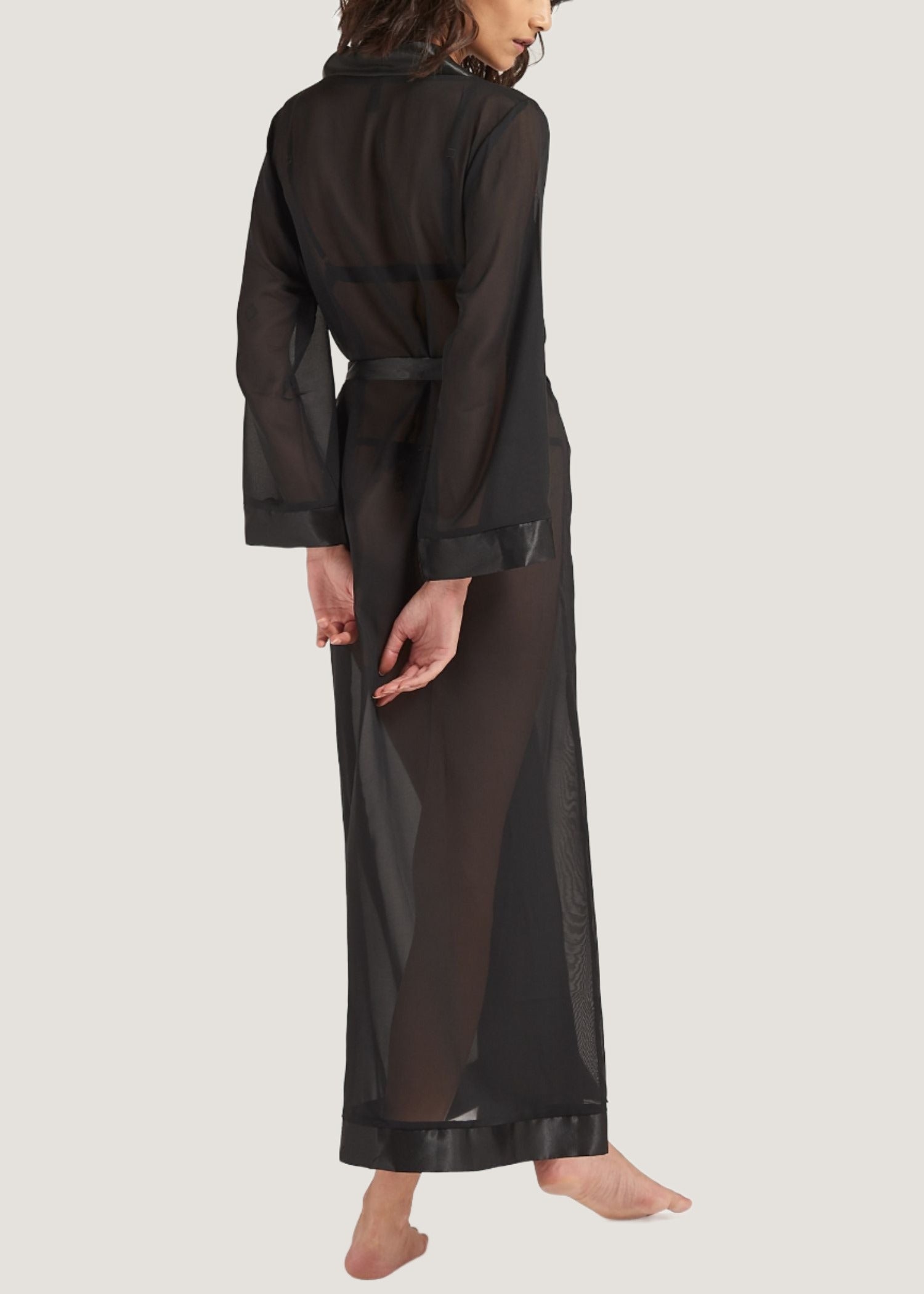 Bluebella Marcella Long Kimono - Silk Mesh Luxury Lingerie, Sexy Lingerie - Avec Amour Online Boutique