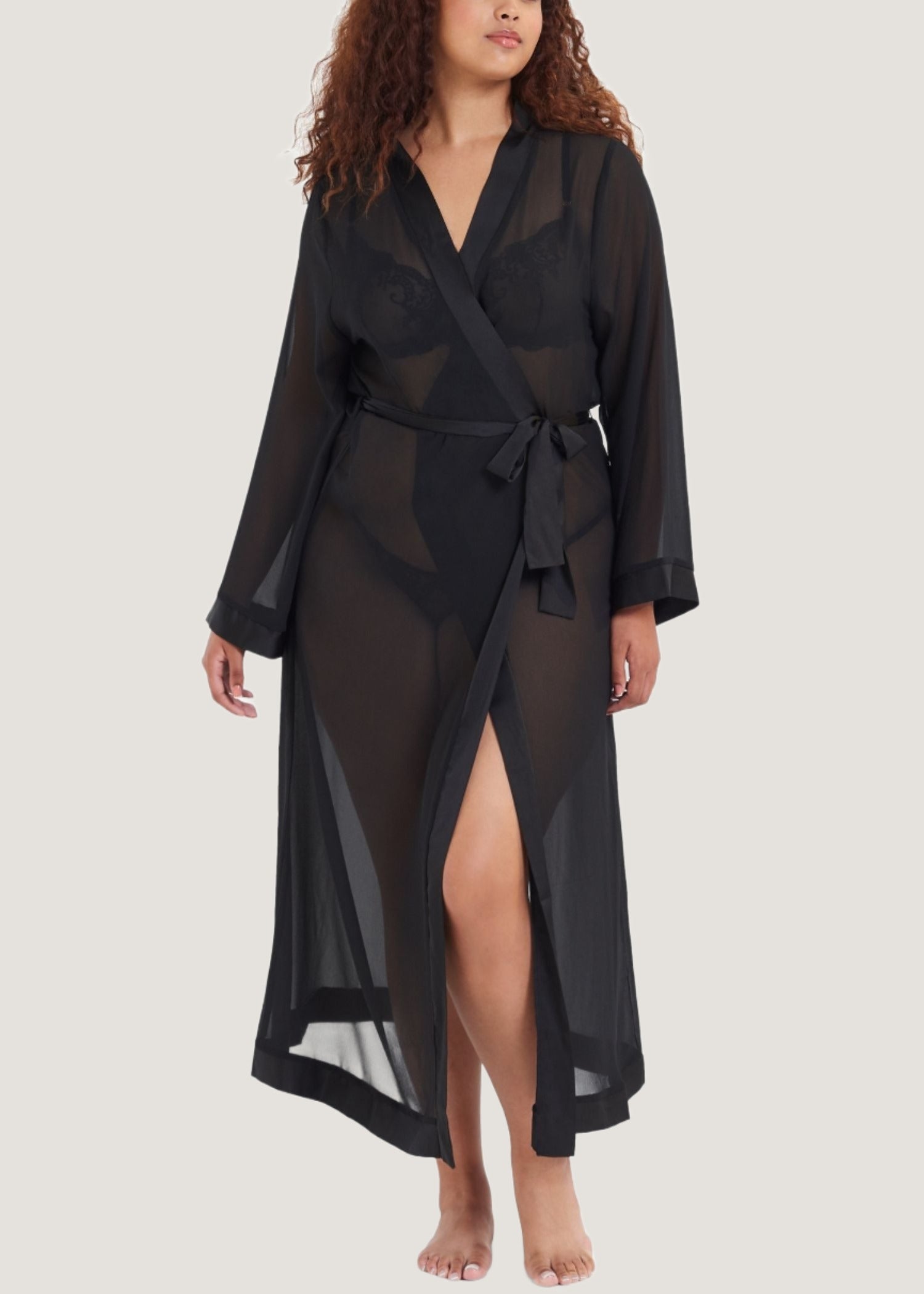 Bluebella Marcella Long Kimono - Silk Mesh Luxury Lingerie, Sexy Lingerie - Avec Amour Online Boutique