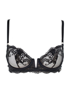 Bluebella Marseille Black Underwire Lace Embroidery Bra