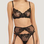 Bluebella Marseille Black Underwire Lace Embroidery Bra