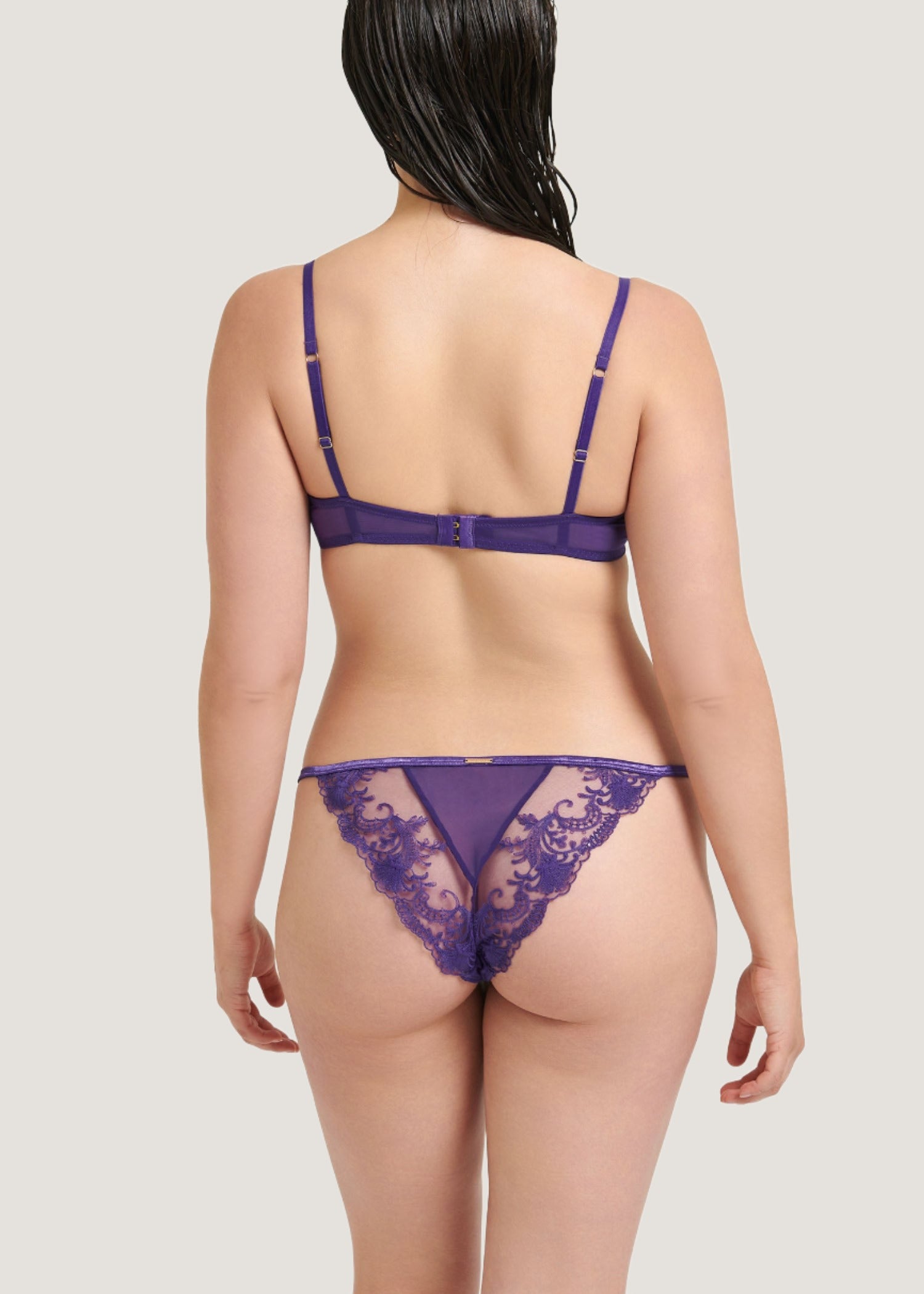 Bluebella Marseille Bra (Heliotrope Purple) - Underwired Embroidery Lace | Avec Amour Luxury Lingerie