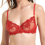 Bluebella Marseille Underwired Bra (Tomato Red) - Superfine Embroidery Lace | Avec Amour Luxury Lingerie