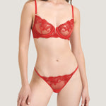 Bluebella Marseille Underwired Bra (Tomato Red) - Superfine Embroidery Lace | Avec Amour Luxury Lingerie