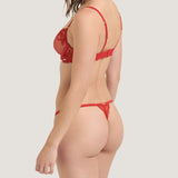 Bluebella Marseille Underwired Bra (Tomato Red) - Superfine Embroidery Lace | Avec Amour Luxury Lingerie