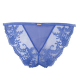 Bluebella Marseille Amparo Blue Mesh Embroidery Brief - Luxury Lingerie