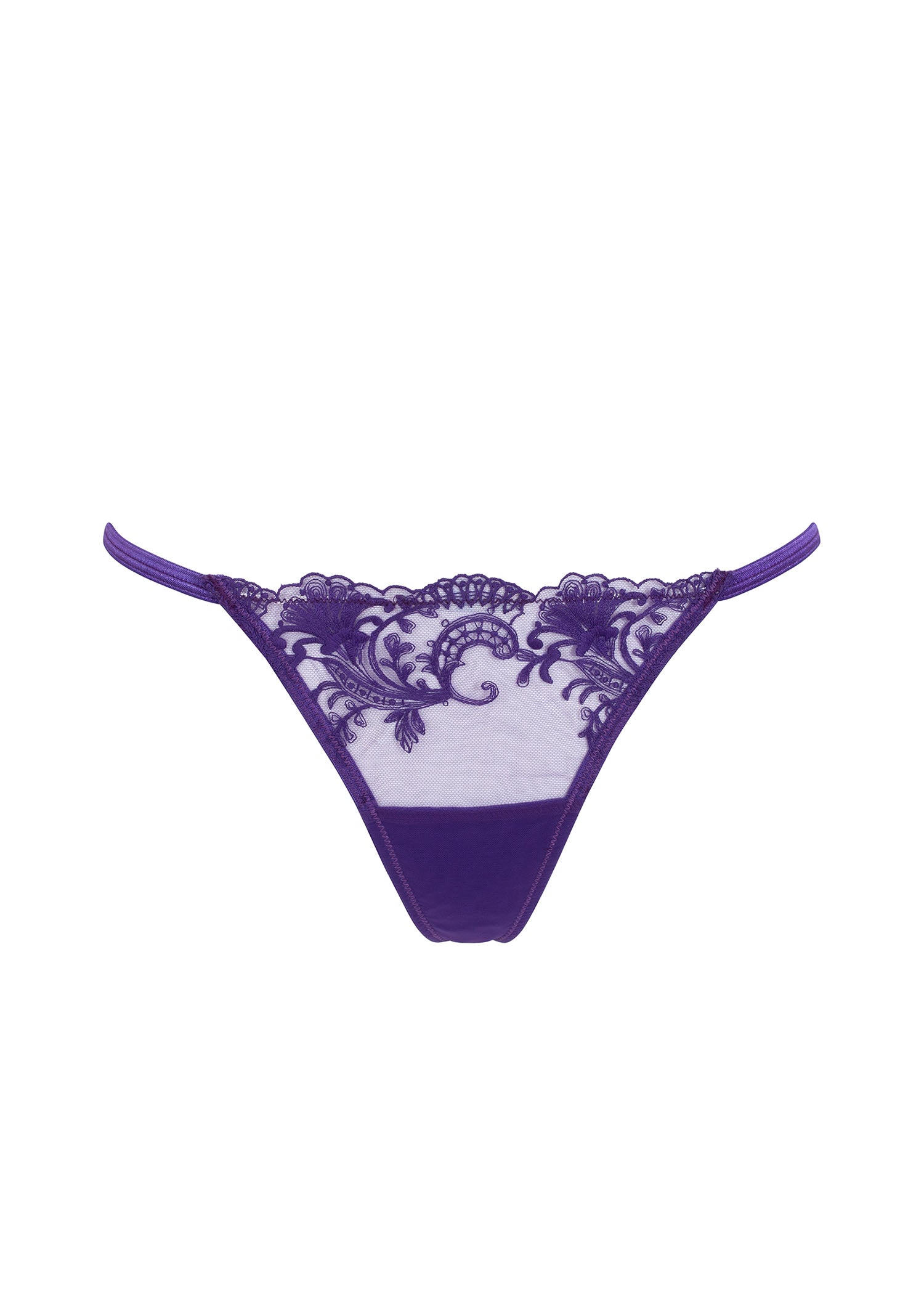 Bluebella Marseille Brief (Heliotrope Purple) - Embroidery Lace Underwear | Avec Amour Luxury Lingerie