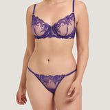 Bluebella Marseille Brief (Heliotrope Purple) - Embroidery Lace Underwear | Avec Amour Luxury Lingerie