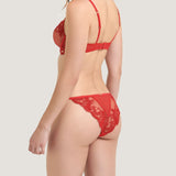 Bluebella Marseille Brief (Tomato Red) - Superfine Embroidery Lace | Avec Amour Luxury Lingerie