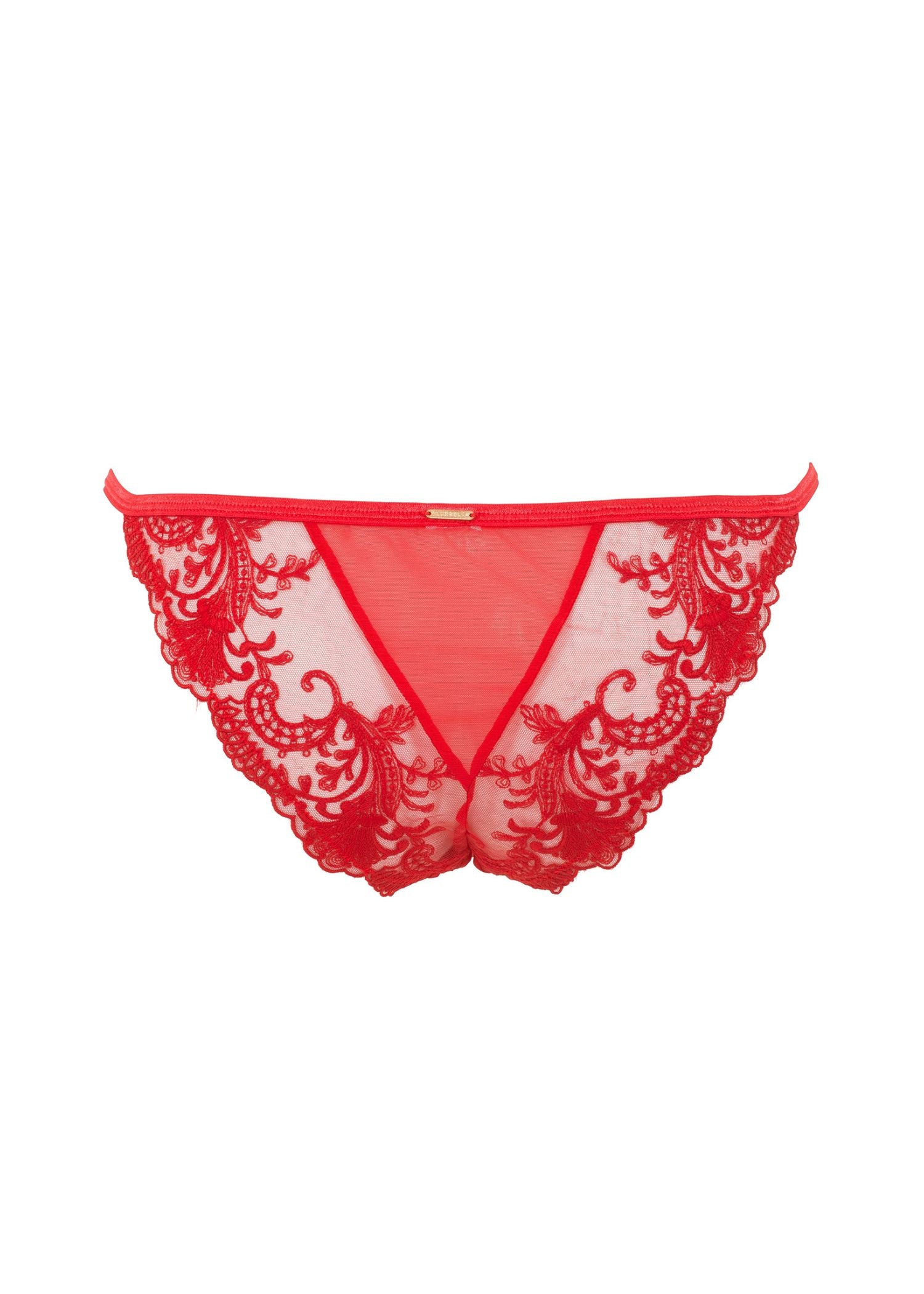 Bluebella Marseille Brief (Tomato Red) - Superfine Embroidery Lace | Avec Amour Luxury Lingerie