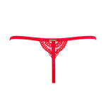 Bluebella Marseille Thong (Tomato Red) - Superfine Embroidery Lace | Avec Amour Luxury Lingerie