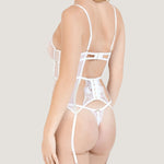 Bluebella Marseille (White) Basque - Underwired Lace Bodysuit - Avec Amour Sexy Lingerie