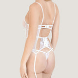 Bluebella Marseille (White) Basque - Underwired Lace Bodysuit - Avec Amour Sexy Lingerie