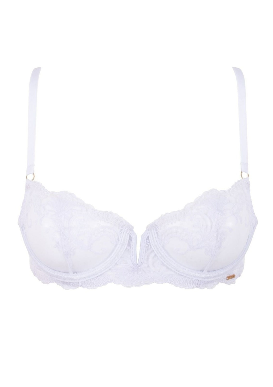 Bluebella Marseille (White) Mesh Bra - See-Through Bra - Avec Amour Sexy Lingerie