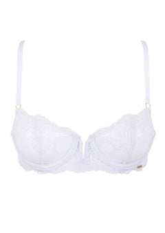 Bluebella Marseille (White) Mesh Bra - See-Through Bra - Avec Amour Sexy Lingerie