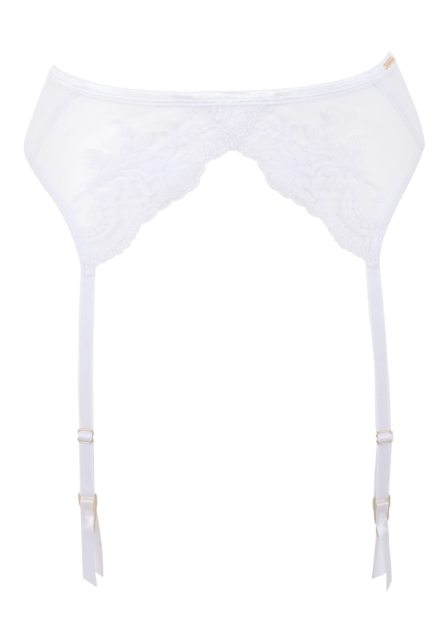 Bluebella Marseille (White) Suspender Belt - Avec Amour Sexy Lingerie
