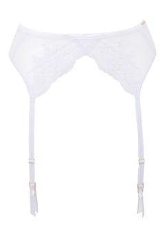 Bluebella Marseille (White) Suspender Belt - Avec Amour Sexy Lingerie