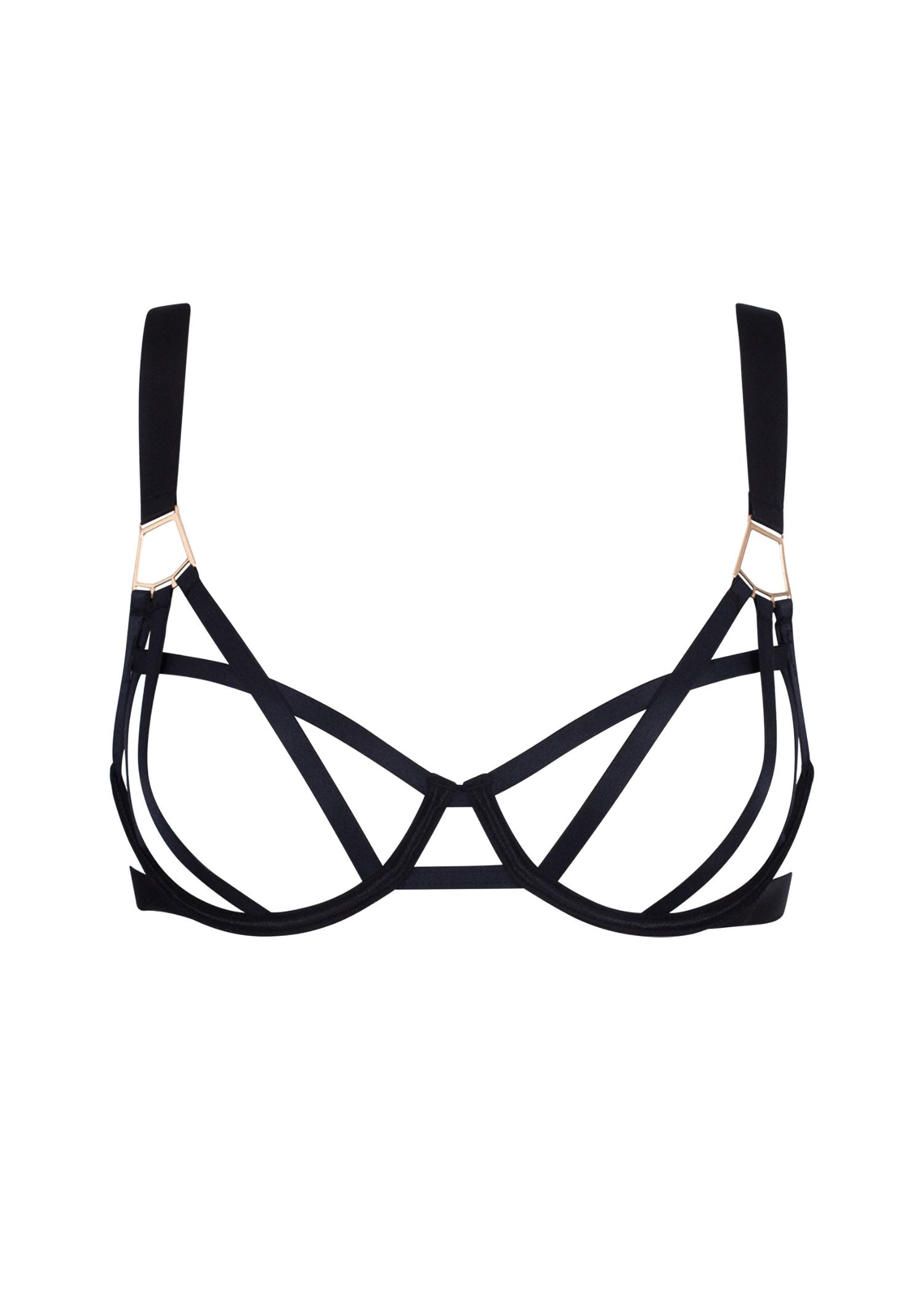 Bluebella Salma Open Wired Bra (Black) | Avec Amour Sexy Lingerie