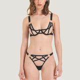 Bluebella Salma Open Wired Bra (Black) | Avec Amour Sexy Lingerie