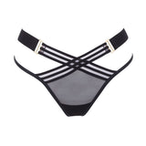 Bluebella Sutton Thong (Black) - High-Waist Thong | Avec Amour Sexy Lingerie