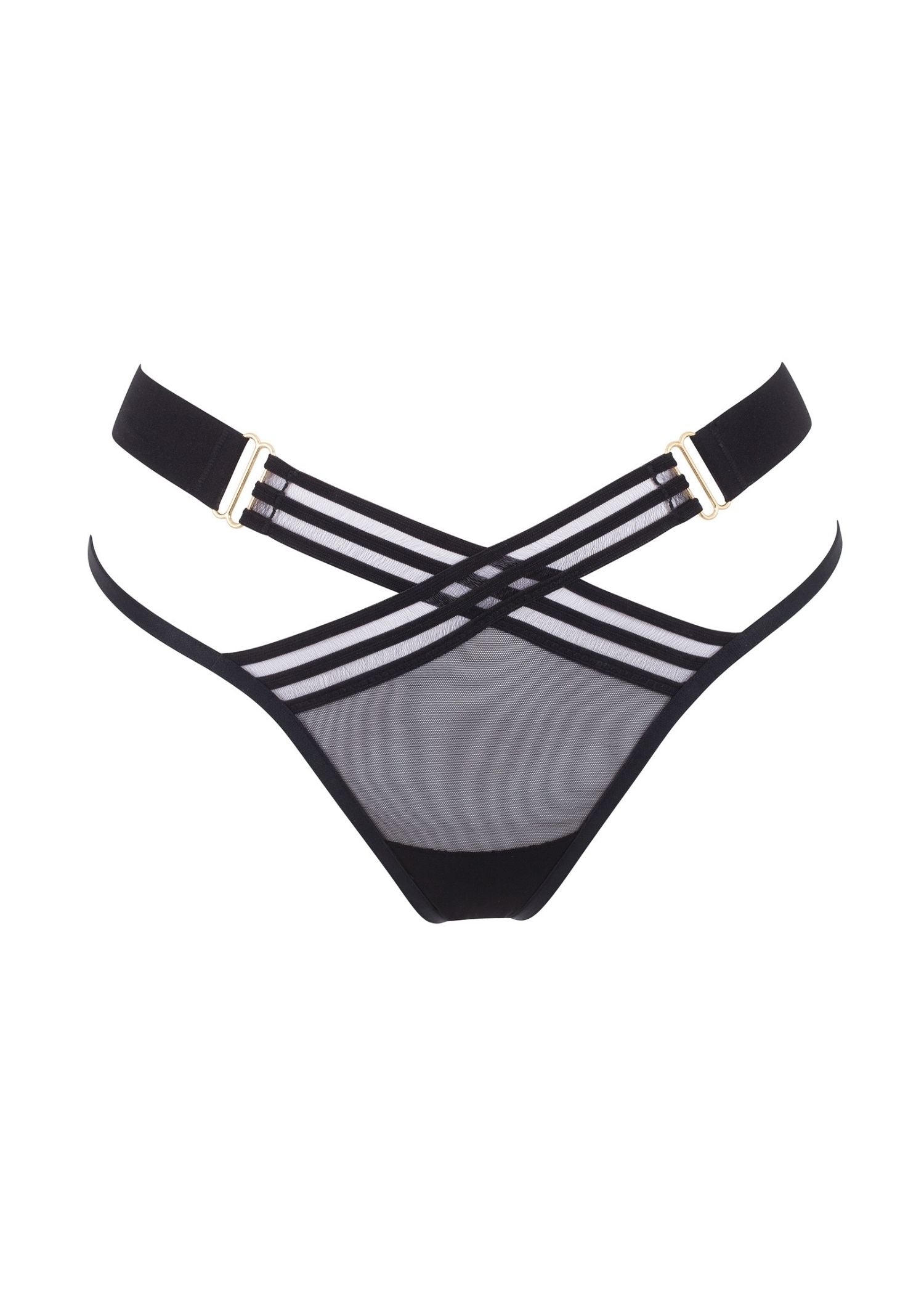 Bluebella Sutton Thong (Black) - High-Waist Thong | Avec Amour Sexy Lingerie