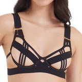 Bluebella Sutton Underwired Open Bra (Black) - Cupless Bra | Avec Amour Sexy Lingerie
