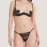Bluebella Tallulah (Black) Nipple Pasties - Embroidery Nipplets - Lingerie Fashion Accessory | Avec Amour Sexy Lingerie