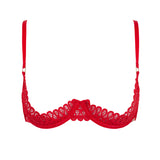 Bluebella Tallulah Bra (Tomato Red) - Cupless Open Bra | Avec Amour Sexy Lingerie