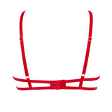 Bluebella Tallulah Bra (Tomato Red) - Cupless Open Bra | Avec Amour Sexy Lingerie