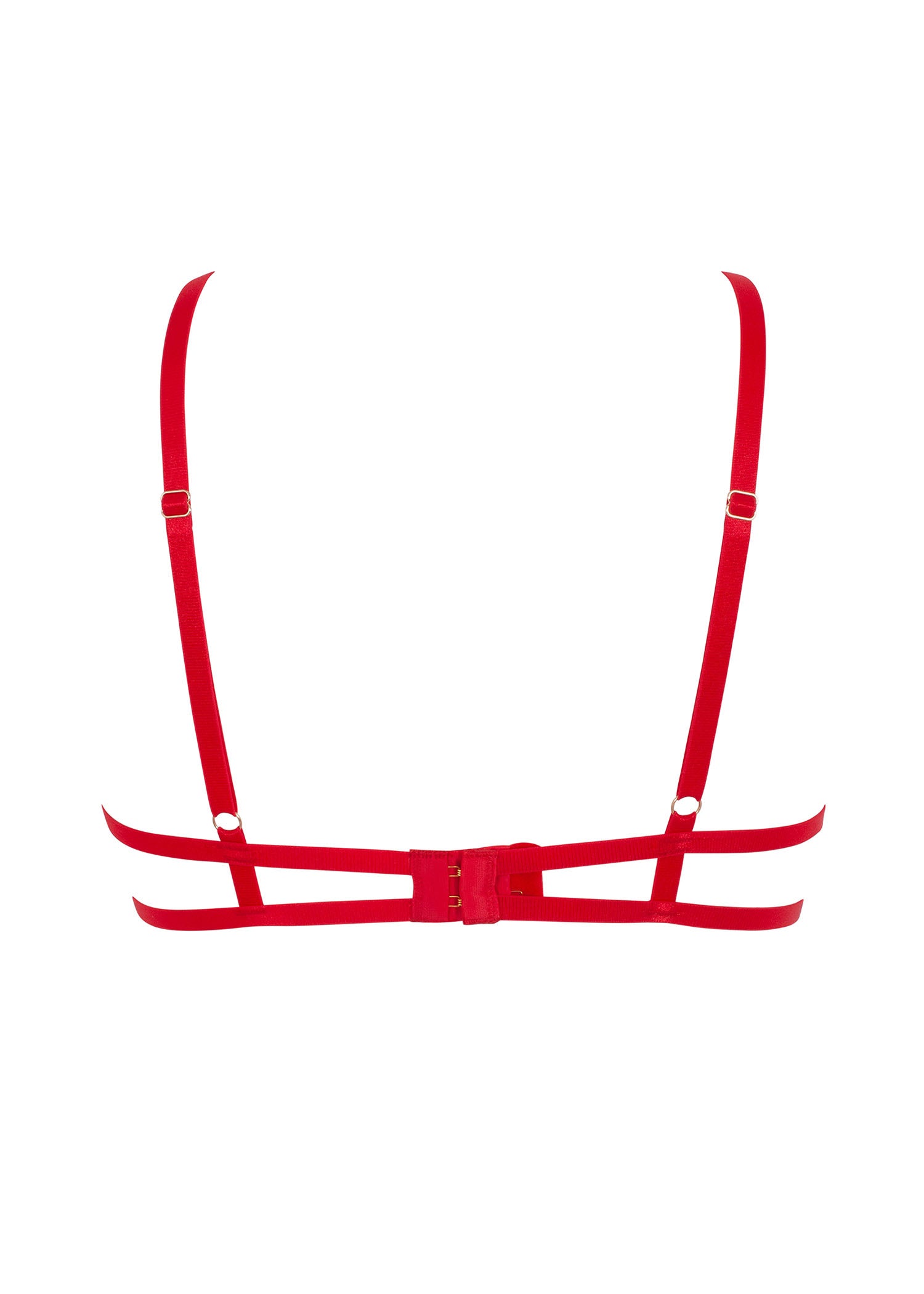 Bluebella Tallulah Bra (Tomato Red) - Cupless Open Bra | Avec Amour Sexy Lingerie