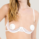 Bluebella Tallulah Nipplets - Nipple Pasties - White Embroidery Details - Sexy Lingerie Accessories