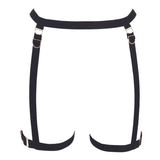 Bluebella Thea Thigh Harness (Black) - Garter Belt | Avec Amour Lingerie