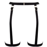 Bluebella Thea Thigh Harness (Black) - Garter Belt | Avec Amour Lingerie