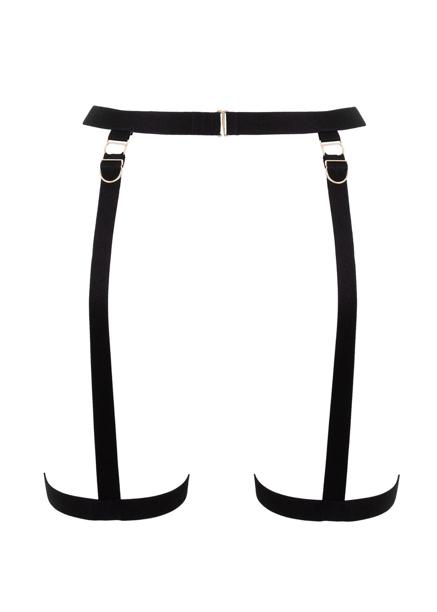 Bluebella Thea Thigh Harness (Black) - Garter Belt | Avec Amour Lingerie