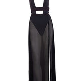 Bluebella Topaz Long Chemise (Black) - Loungewear, Sleepwear, Nightwear | Avec Amour Sexy Lingerie