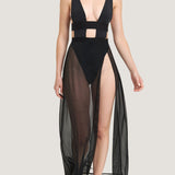 Bluebella Topaz Long Chemise (Black) - Loungewear, Sleepwear, Nightwear | Avec Amour Sexy Lingerie