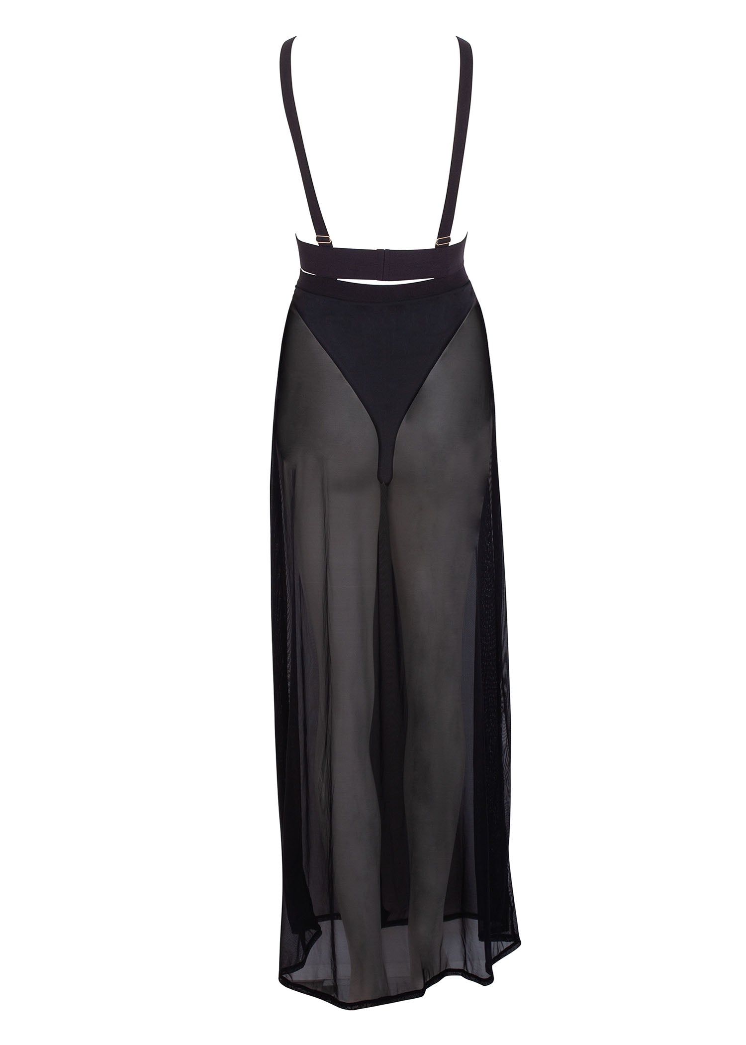 Bluebella Topaz Long Chemise (Black) - Loungewear, Sleepwear, Nightwear | Avec Amour Sexy Lingerie