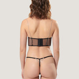 Bluebella Zenn Open Wired Bustier (Black/Silver) | Avec Amour Sexy Lingerie