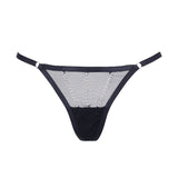 Bluebella Zenn Thong (Silver/Black) | Avec Amour Sexy Lingerie