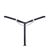 Bluebella Zenn Thong (Silver/Black) | Avec Amour Sexy Lingerie
