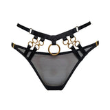 Bordelle Kleio Open Back Brief (Black) - Ouvert Panty | Avec Amour Luxury Lingerie