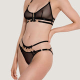 Bordelle Kleio Open Back Brief (Black) - Ouvert Panty | Avec Amour Luxury Lingerie