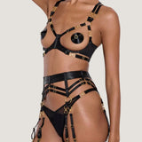 Bordelle Kleio Ouvert Wired Bra (Black) - Cupless Open Bra | Avec Amour Luxury Lingerie