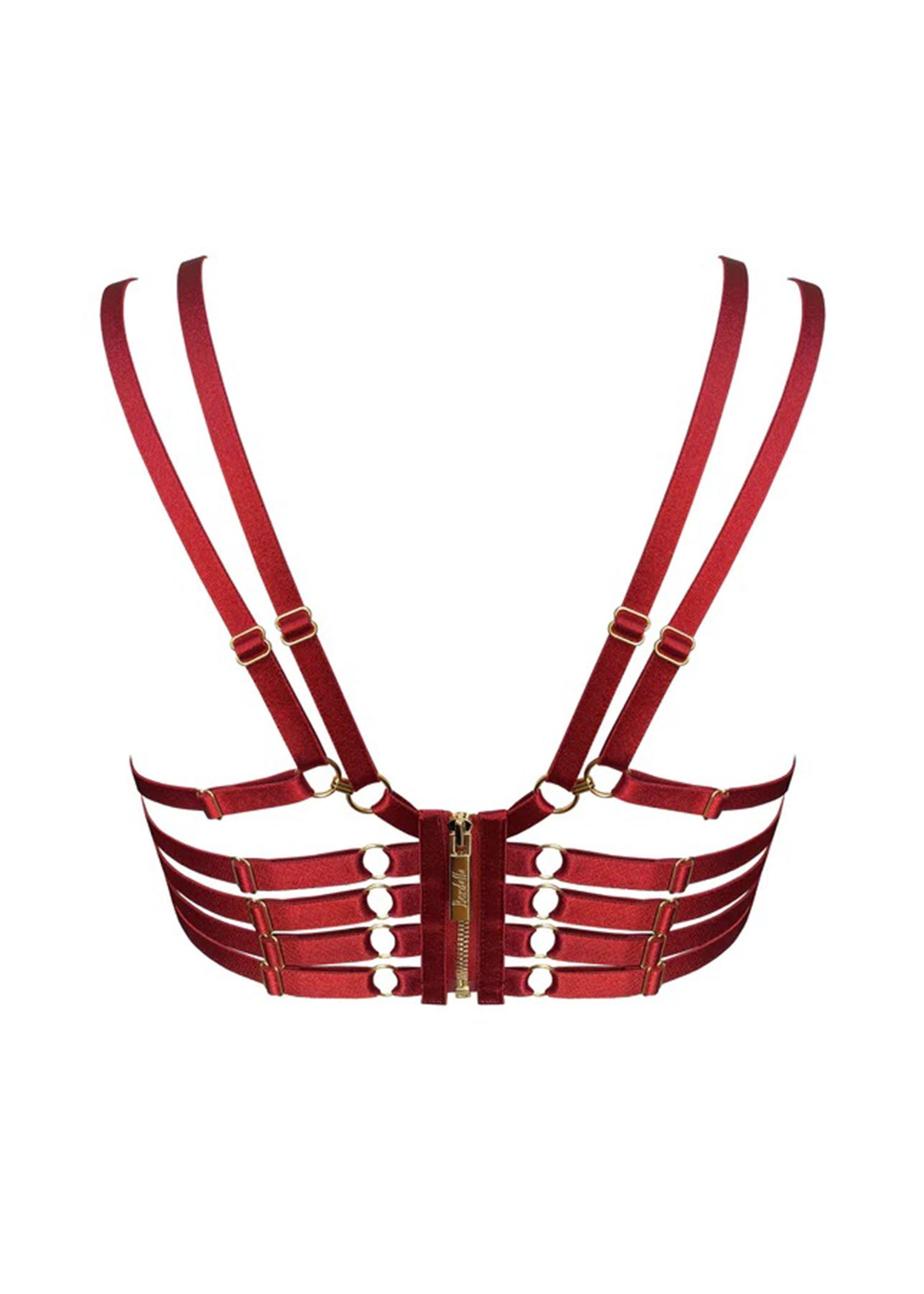 Bordelle Kleio Ouvert Wired Bra (Burnt Red) - Cupless Open Bra | Avec Amour Luxury Lingerie