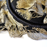 Coco de Mer Aria Plunge Bra Underwire Gold Embroidery - Luxury Lingerie